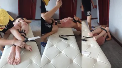 打屁股，上半身可以起飞，腰腹核心力量不错，小m要练核心