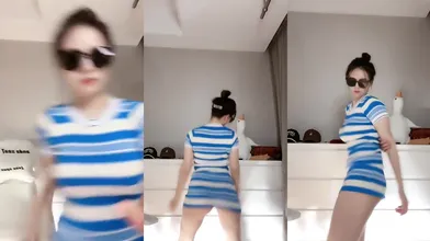 ❣️推荐❣️抖音擦边主播【小阿姨A】会议擦边舞74V，小尺度，微露 (23)
