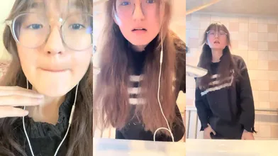 核弹！极品反差婊~20小时~【是个骚母狗】10个眼镜9个骚-~一脸贱样，不知道谁调教的 (3)