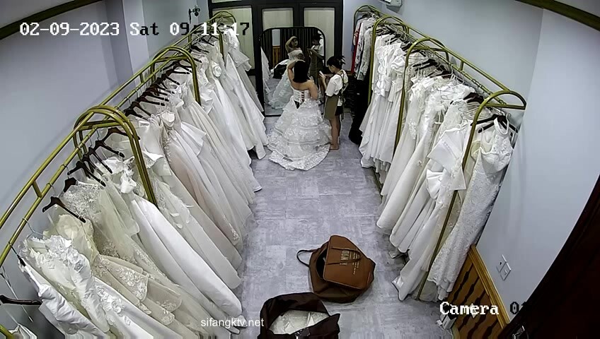 【破解摄像头】婚纱摄影店 多位新娘试婚纱[某房原版]（下） (7)