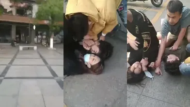 A9604【捉奸在床】经典推荐❤记录那些抓小三搞破鞋当场被捉奸暴打扒衣精彩集锦60V (22)