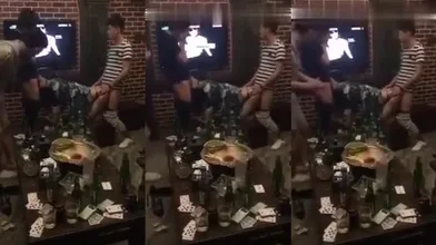 网曝门事件全网都知道李X雪与郑X皓分手了美女KTV喝醉前口后入式疯狂3P抖音短视频曝光附微信完整对话
