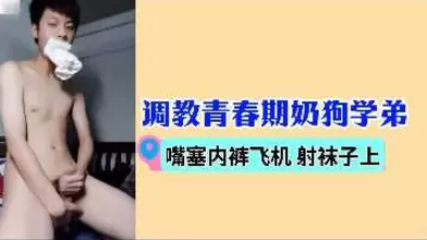 调教青春期奶狗学弟嘴塞内裤飞机射袜子上