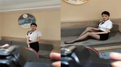 模特写真拍摄探花现场拍摄气质模特空姐制服