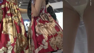 【YZWCD】YM163极品lo裙肉丝美女！性感透明内前抄黑森林