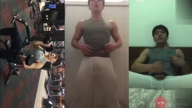 爱健身的帅气男孩