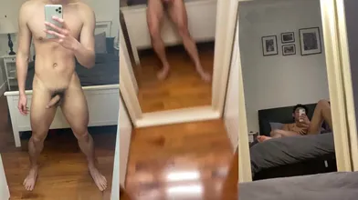 痞笑帅哥对镜飞机喷射,记录女生们心目中的男神骚样