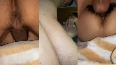 大学寝室淫乱3P,高危无套开火车前操后被怼,让骚狗吞精补充体力接着干