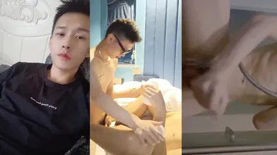 帅气小伙的两面派,平时是男友的威武猛攻,私下却出来偷偷做0,被野男人后入骚逼疯狂打桩满脸骚浪