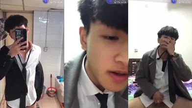 河北技术学院的直男小狼狗厕所跟女友视频