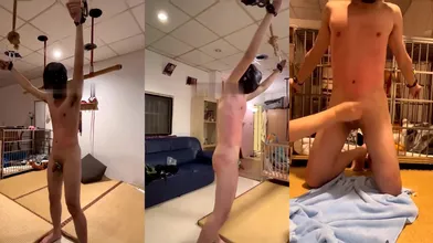 暴力拷打,被鞭打哭的小奶狗没按要求就射精,接下来主人该怎么惩罚呢？