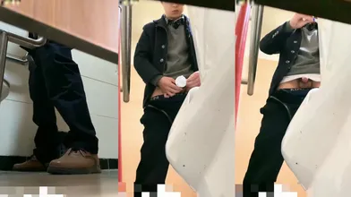 偷看 眼镜帅直男医院公厕取精