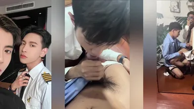 高颜值空少互口,特写镜头喷射
