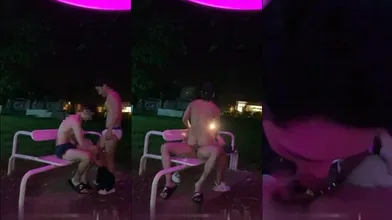 极限暴露：小奶攻和肌肉0第一次户外打野炮 肌肉0还带着锁精环