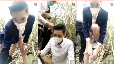 正装小0趁同事出差约同事老公草丛里操自己无毛嫩菊