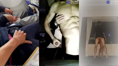【真实约炮】飞机上遇到的大叔基佬,下飞机就开房操