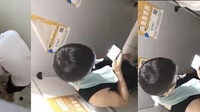 【完整版】学校偷窥超帅直男去厕所泄欲,把鸡巴都撸痛了才射出来