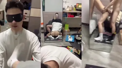 【小鲜肉家中约炮】喜欢对着镜子操逼【自拍】