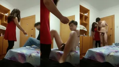 伪娘勾引体育生直男帅哥,直男帅哥私下好骚啊！