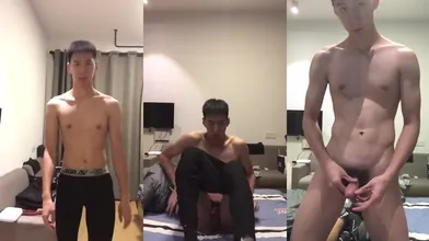 腹肌直男,超帅腹肌线条,极品身材对着无毛菊花喷射