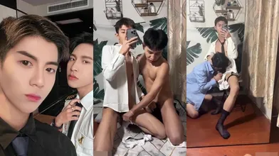 推特新晋两鲜肉网黄美少,自拍口交互撸飞