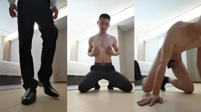 正装直男黑袜帅哥赏菊赏脚又帅又骚