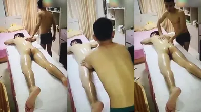 【完整版】03年的直男去按摩,被按摩师勾引开苞