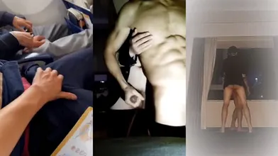 【自由鸟】自由鸟系列,勾引直男大鸡巴空少互玩,让他做0,艹射他一身