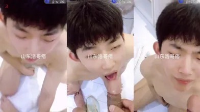 尝鲜版,山东浩浩最新约炮青岛某高校超级帅的奶狗弟,调教无套内射