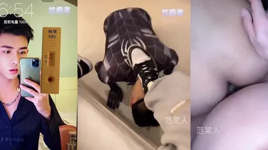 帅攻调教,黑蜘蛛衣小公狗,中途偷偷摘套内射,后入磨逼小雏菊看着就好紧