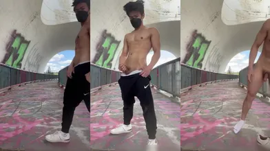 天桥下的肌肉弟