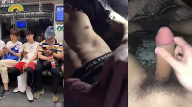 抖音地铁直男小帅哥激情视频流出,人帅有腹肌,鸡巴还好大