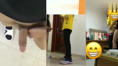 (推荐上) 勾搭美团外卖真实对话_中途老婆打电话来,边接听边被干