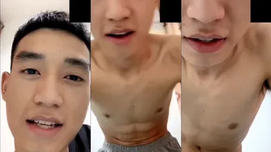 深夜聊骚,腹肌直男掏出自己18cm大鸟