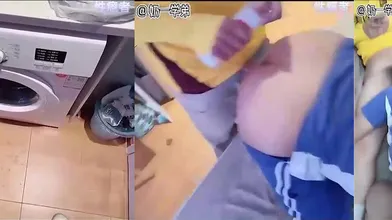 带表弟实战勾引美团小哥,前后夹击开苞嫩菊,表弟被爽到爆粗口