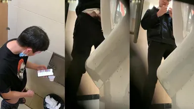 偷看两帅哥医院公厕取精取尿