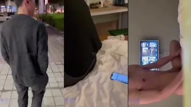[推荐预览版] 真实勾引,精彩对话,最新便利受,街头搭讪00后痞帅大鸡直男,约到房间狂草