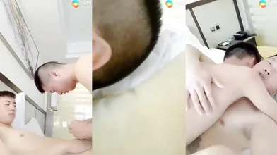 【下集】00后天菜学生弟弟,放学被小叔诱惑开房
