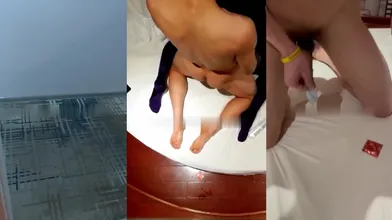 伪娘勾引直男帅哥酒店约炮,真实有对话,没想到现在直男的口味那么重,脱下裤子就开操,连伪娘不放过