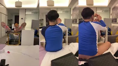 四川直男体育生弟弟被捆绑在桌子上玩弄