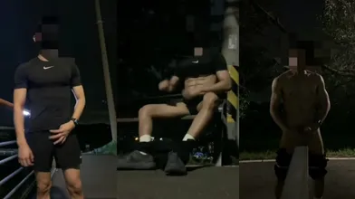 (户外暴露) (推荐) 腹肌体育生户外遛鸟自慰榨取