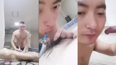 粉丝福利帅气的搓澡工爱吃鸡巴