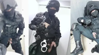 [推荐] (今日福利) 特警兵哥制服大喷射