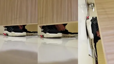 [直男飞机秀]跟拍直男厕所泄欲,猛撸大鸡巴