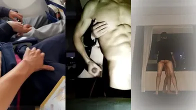 【真实勾引直男】机长飞机上勾搭两个直男,摸一下不拒绝再摸一下变主动,机长下机兴奋带回家过夜