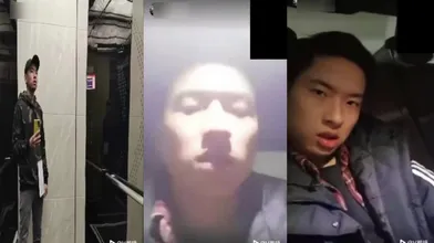 单眼皮坏笑哥哥玩车震
