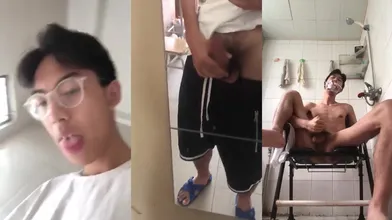 大屌长腿眼镜哥,偷偷在宿舍自嗨
