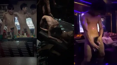 [推荐] 劲爆,夜场男模全裸激情表演合辑,为了赚钱直男狂甩大鸡巴,多人互舔