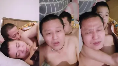 真正的父子乱伦,不是真的你来砍我,妈妈不在家爸爸儿子就同床共枕,基因好面相都好相似