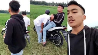 真实乱伦偷情 已婚哥哥背着老婆和弟弟户外野战偷情 超刺激 润滑油都没用直接无套插进骚逼 爽的差点内射